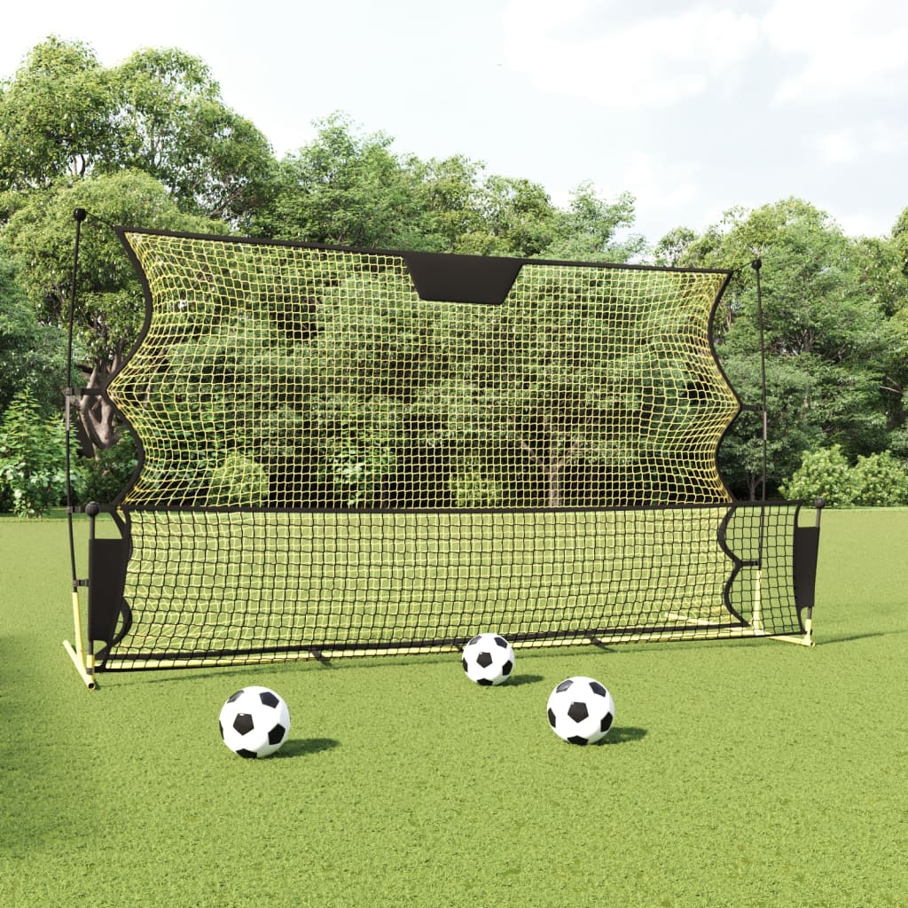 Fußball-Rebounder Schwarz und Gelb 183x85x120 cm Polyester - Pazzar.ch