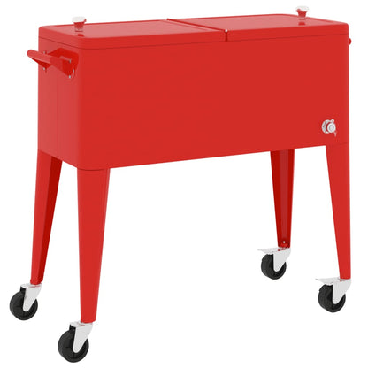 Kühlwagen mit Rollen Rot 92x43x89 cm - Pazzar.ch