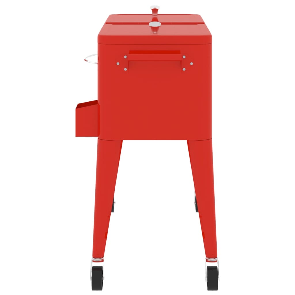 Kühlwagen mit Rollen Rot 92x43x89 cm - Pazzar.ch