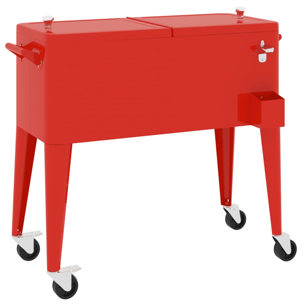 Kühlwagen mit Rollen Rot 92x43x89 cm - Pazzar.ch