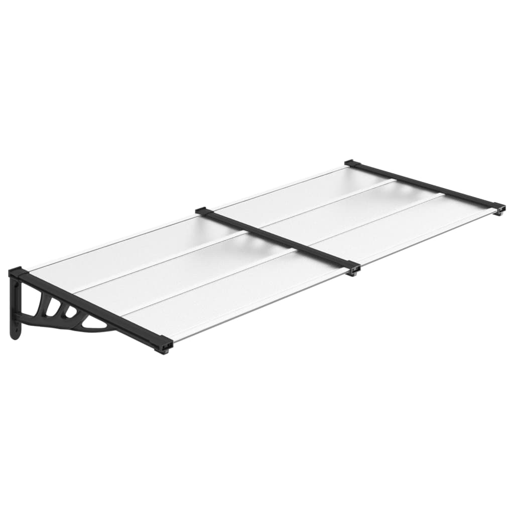 Türvordach Schwarz und Transparent 199x90 cm Polycarbonat - Pazzar.ch