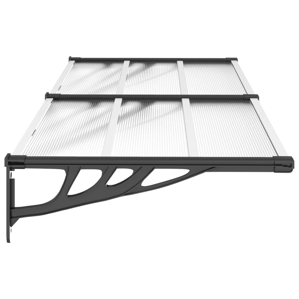 Türvordach Schwarz und Transparent 199x90 cm Polycarbonat - Pazzar.ch