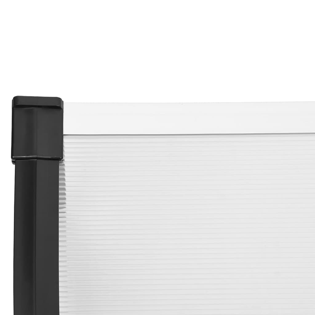 Türvordach Schwarz und Transparent 199x90 cm Polycarbonat - Pazzar.ch