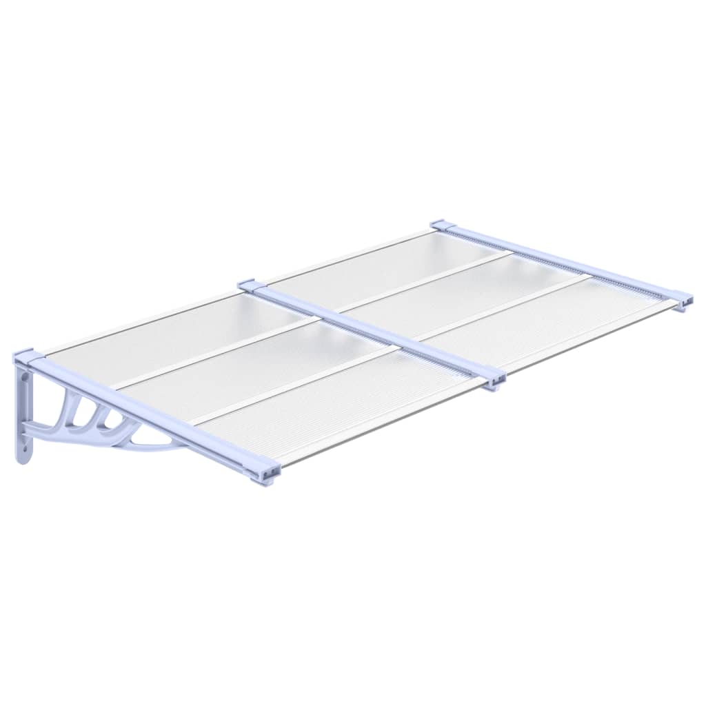 Türvordach Grau und Transparent 152,5x90 cm Polycarbonat - Pazzar.ch