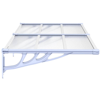 Türvordach Grau und Transparent 152,5x90 cm Polycarbonat - Pazzar.ch