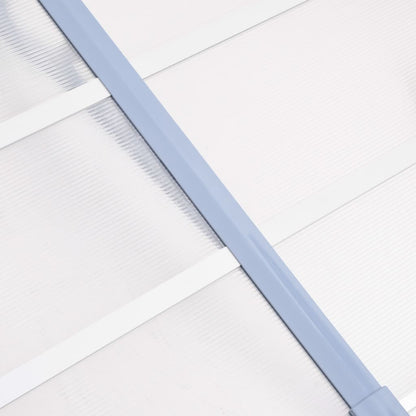 Türvordach Grau und Transparent 152,5x90 cm Polycarbonat - Pazzar.ch