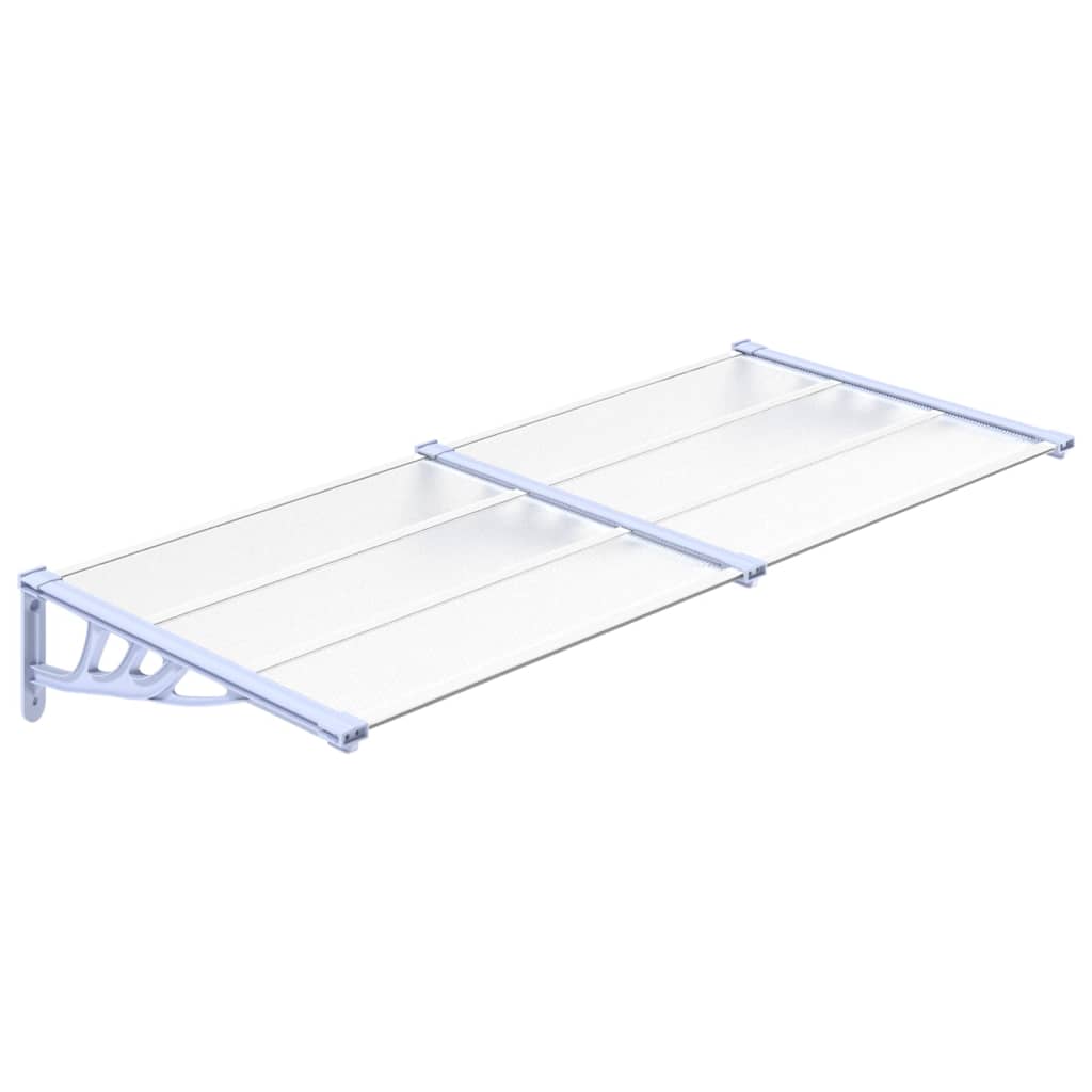 Türvordach Grau und Transparent 199x90 cm Polycarbonat - Pazzar.ch