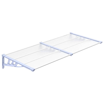 Türvordach Grau und Transparent 199x90 cm Polycarbonat - Pazzar.ch