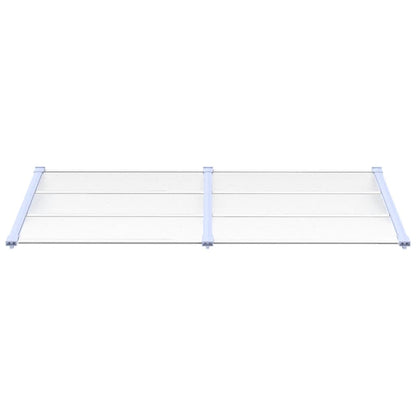Türvordach Grau und Transparent 199x90 cm Polycarbonat - Pazzar.ch