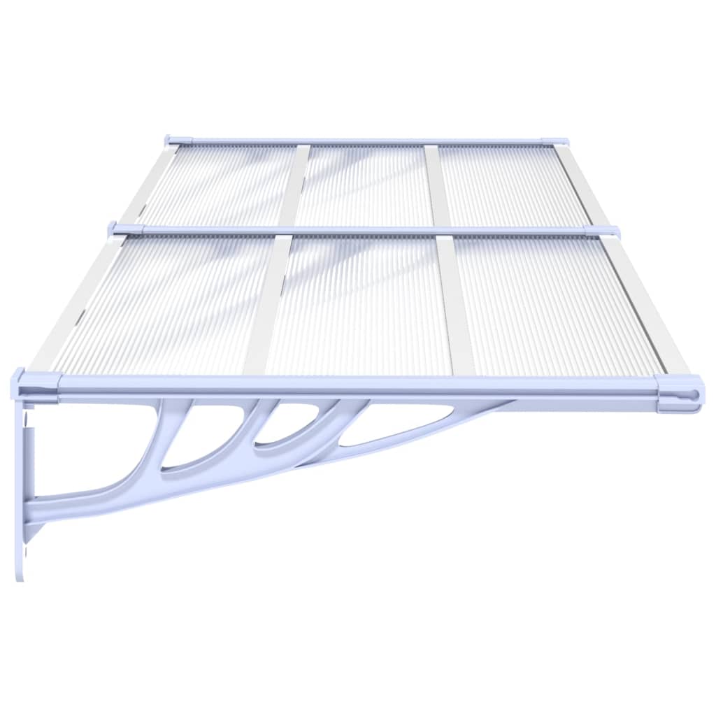 Türvordach Grau und Transparent 199x90 cm Polycarbonat - Pazzar.ch