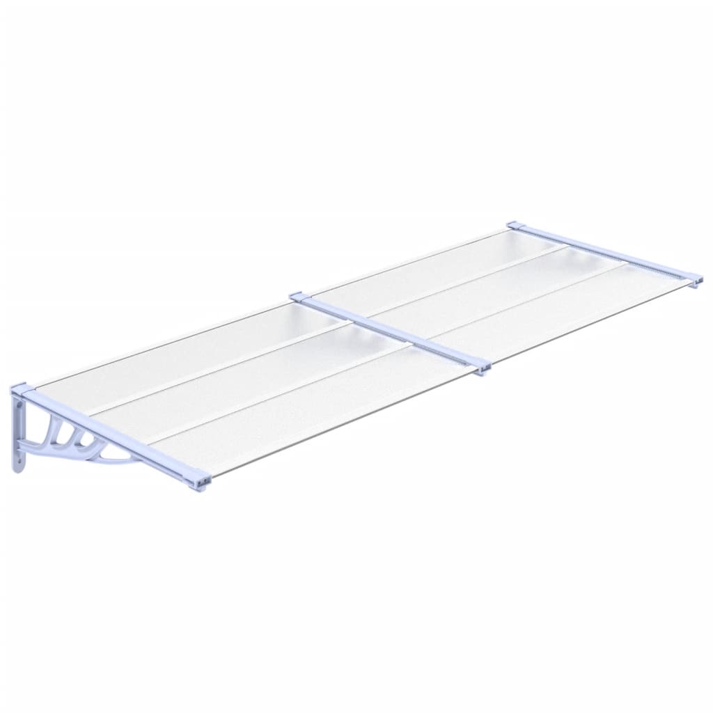 Türvordach Grau und Transparent 239x90 cm Polycarbonat - Pazzar.ch