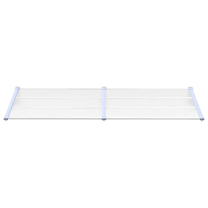 Türvordach Grau und Transparent 239x90 cm Polycarbonat - Pazzar.ch