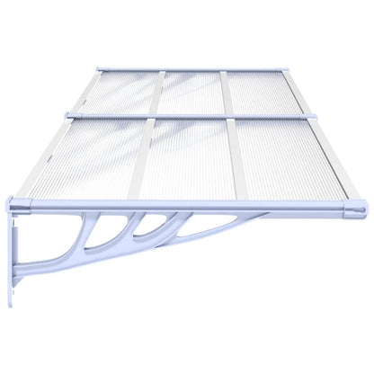 Türvordach Grau und Transparent 239x90 cm Polycarbonat - Pazzar.ch