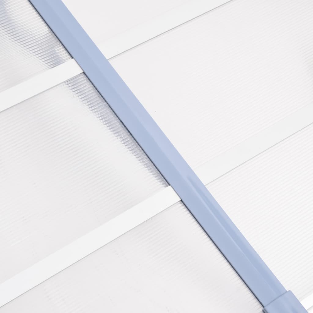 Türvordach Grau und Transparent 239x90 cm Polycarbonat - Pazzar.ch