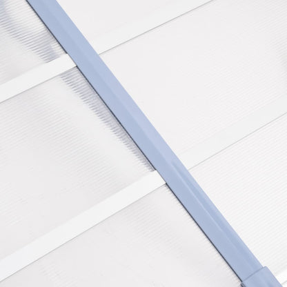 Türvordach Grau und Transparent 239x90 cm Polycarbonat - Pazzar.ch