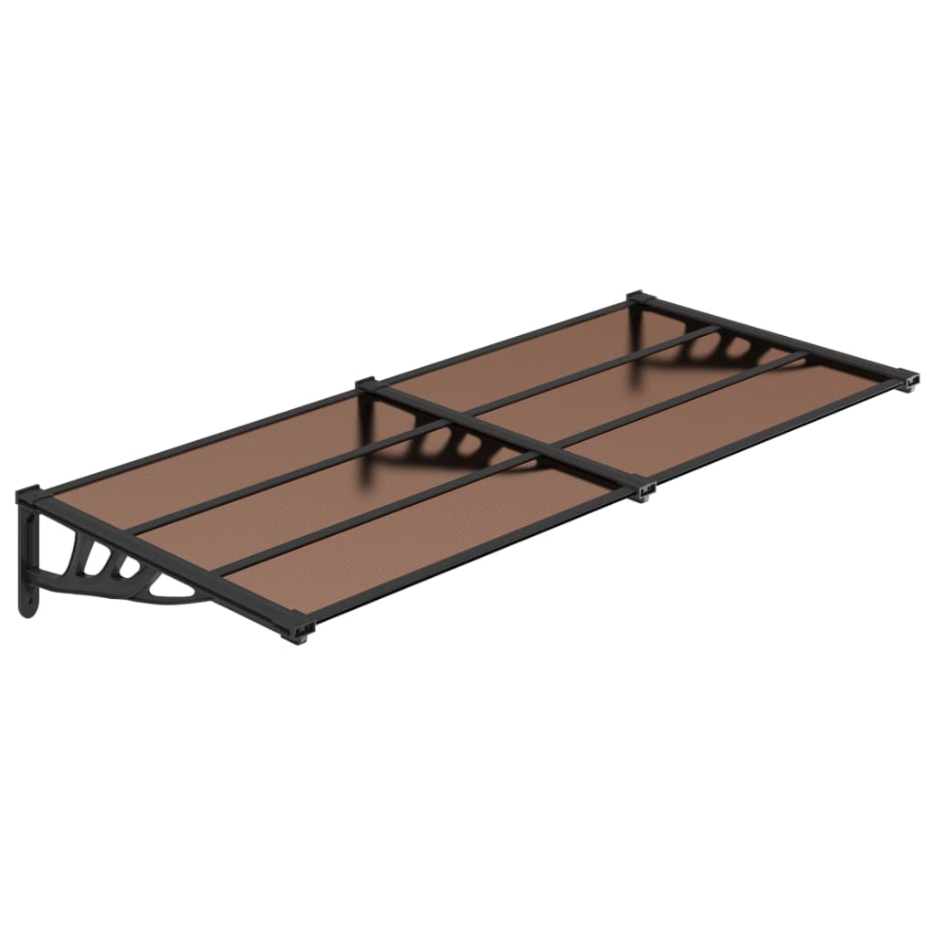 Türvordach Schwarz 152,5x90 cm Polycarbonat - Pazzar.ch