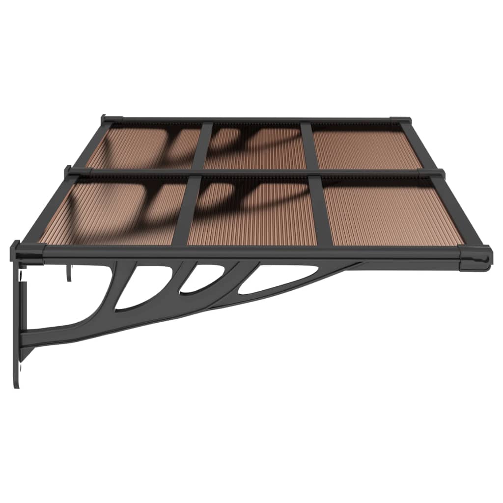 Türvordach Schwarz 152,5x90 cm Polycarbonat - Pazzar.ch