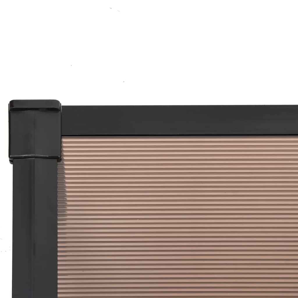 Türvordach Schwarz 152,5x90 cm Polycarbonat - Pazzar.ch
