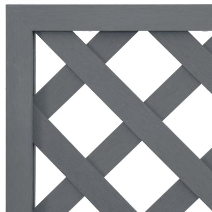 Blumenkasten mit Rankgitter Grau 65x33x135 cm WPC - Pazzar.ch