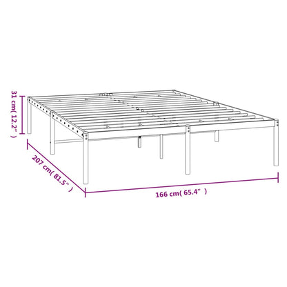 Bettgestell Metall Schwarz 160x200 cm - Pazzar.ch