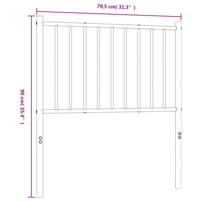 Kopfteil Metall Schwarz 75 cm - Pazzar.ch