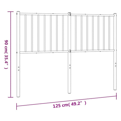 Kopfteil Metall Schwarz 120 cm - Pazzar.ch
