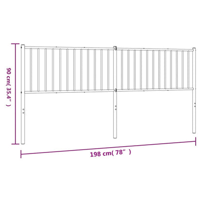 Kopfteil Metall Schwarz 193 cm - Pazzar.ch
