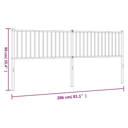 Kopfteil Metall Schwarz 200 cm - Pazzar.ch