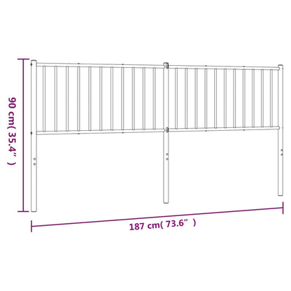 Kopfteil Metall Weiß 180 cm - Pazzar.ch