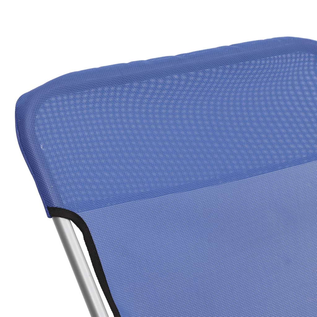Strandstühle 2 Stk. Blau Textilene & Pulverbeschichteter Stahl - Pazzar.ch