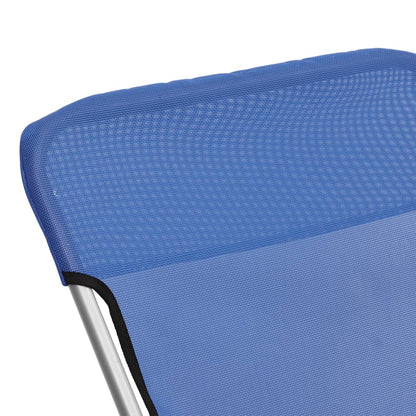 Strandstühle 2 Stk. Blau Textilene & Pulverbeschichteter Stahl - Pazzar.ch