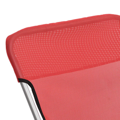 Strandstühle 2 Stk. Rot Textilene & Pulverbeschichteter Stahl - Pazzar.ch