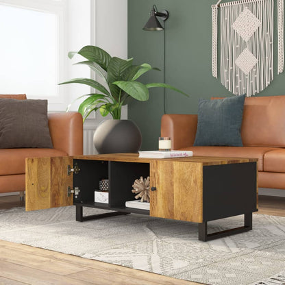 Couchtisch 100x54x40 cm Massivholz Mango & Holzwerkstoff - Pazzar.ch