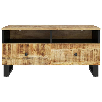 Couchtisch 80x54x40 cm Massivholz Mango & Holzwerkstoff - Pazzar.ch