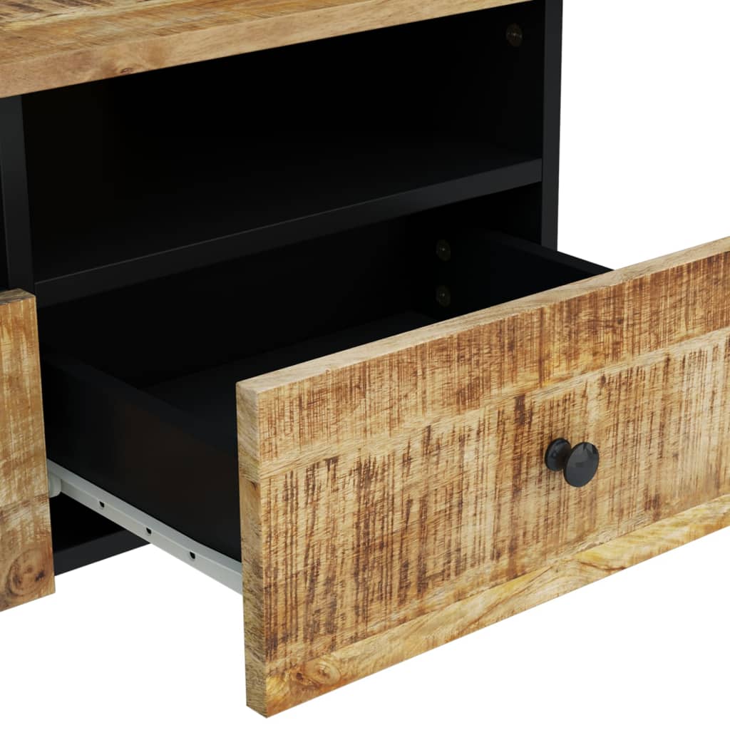 Couchtisch 80x54x40 cm Massivholz Mango & Holzwerkstoff - Pazzar.ch