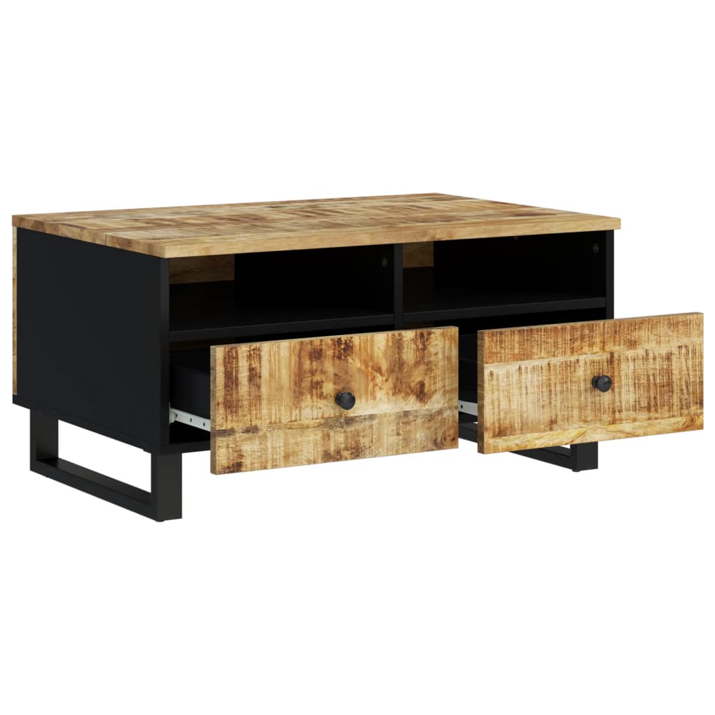 Couchtisch 80x54x40 cm Massivholz Mango & Holzwerkstoff - Pazzar.ch