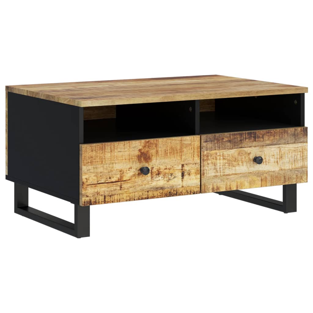 Couchtisch 80x54x40 cm Massivholz Mango & Holzwerkstoff - Pazzar.ch