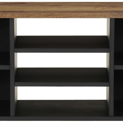 TV-Schrank 100x33x46 cm Massivholz Mango & Holzwerkstoff - Pazzar.ch