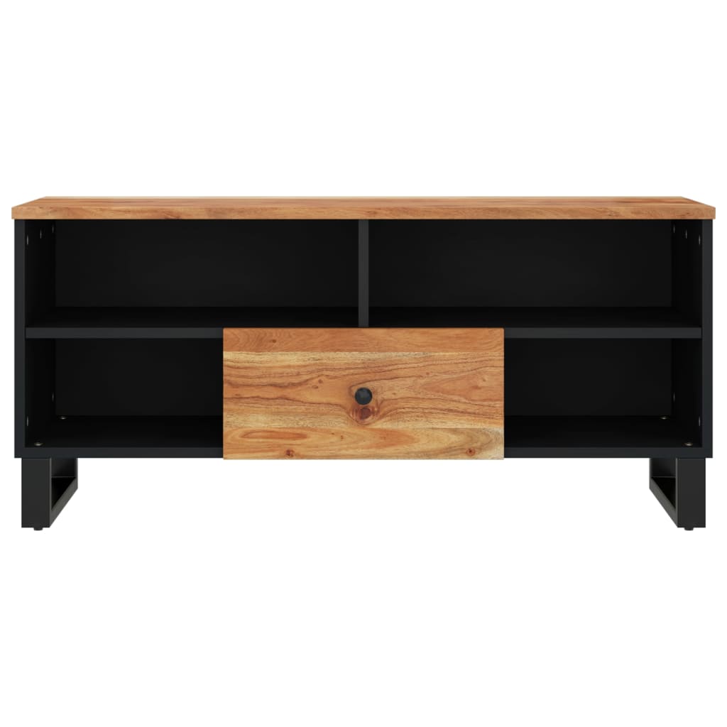TV-Schrank 100x33x46 cm Massivholz Akazie & Holzwerkstoff - Pazzar.ch