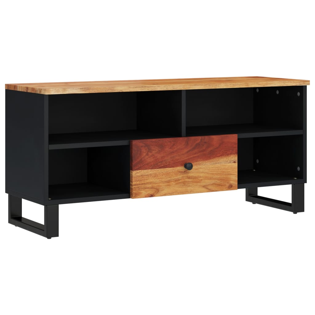 TV-Schrank 100x33x46 cm Massivholz Akazie & Holzwerkstoff - Pazzar.ch