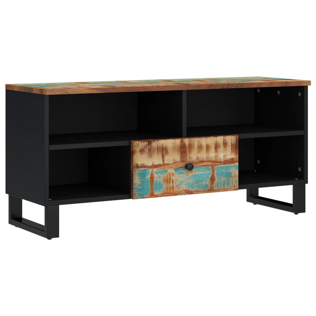 TV-Schrank 100x33x46 cm Altholz Massiv & Holzwerkstoff - Pazzar.ch