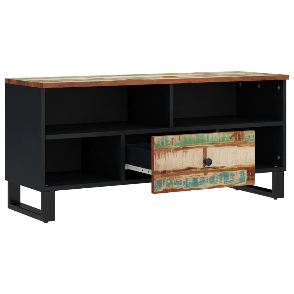 TV-Schrank 100x33x46 cm Altholz Massiv & Holzwerkstoff - Pazzar.ch