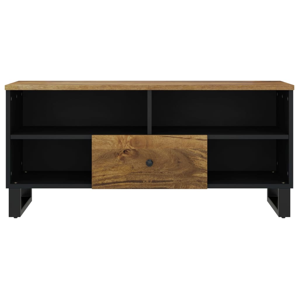TV-Schrank 100x33x46 cm Massivholz Mango & Holzwerkstoff - Pazzar.ch