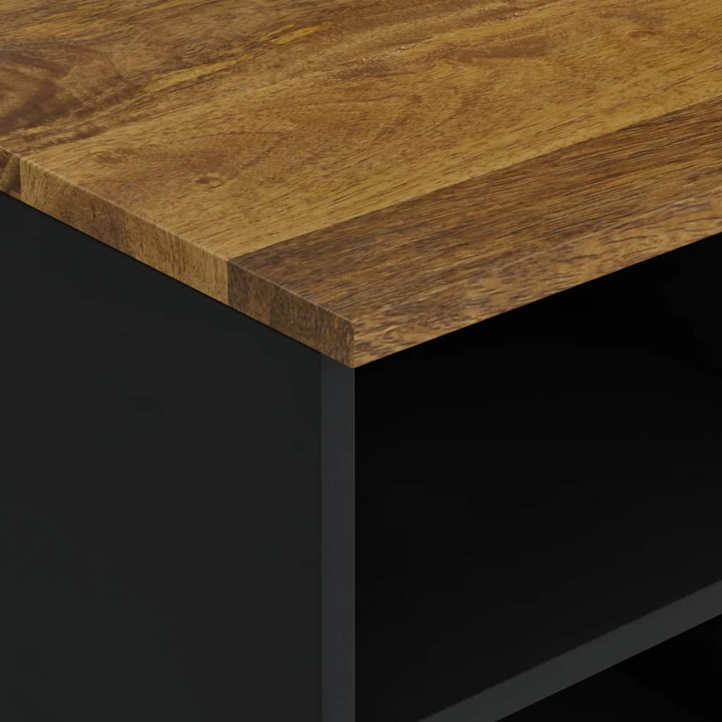 TV-Schrank 100x33x46 cm Massivholz Mango & Holzwerkstoff - Pazzar.ch