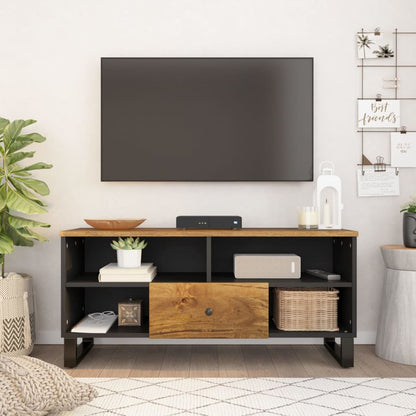 TV-Schrank 100x33x46 cm Massivholz Mango & Holzwerkstoff - Pazzar.ch