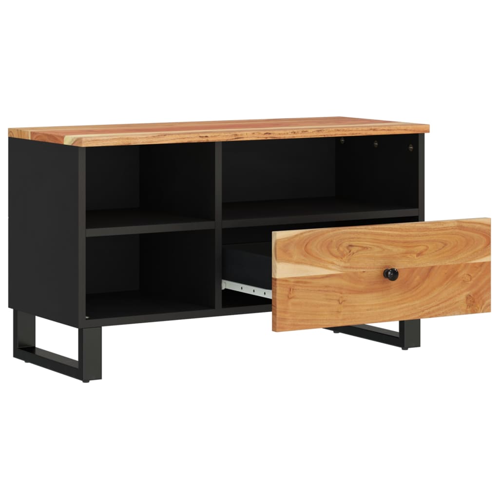 TV-Schrank 80x33x46 cm Massivholz Akazie und Holzwerkstoff - Pazzar.ch