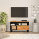 TV-Schrank 80x33x46 cm Massivholz Akazie und Holzwerkstoff