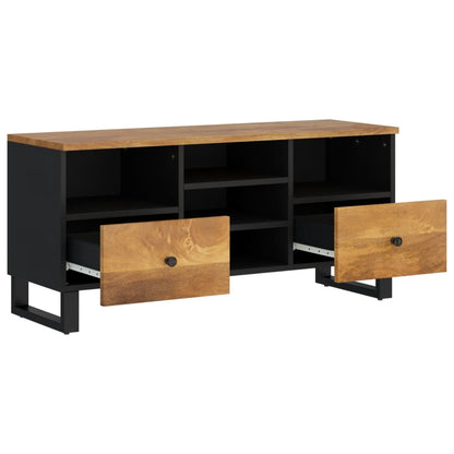 TV-Schrank 100x33x46 cm Massivholz Mango und Holzwerkstoff - Pazzar.ch