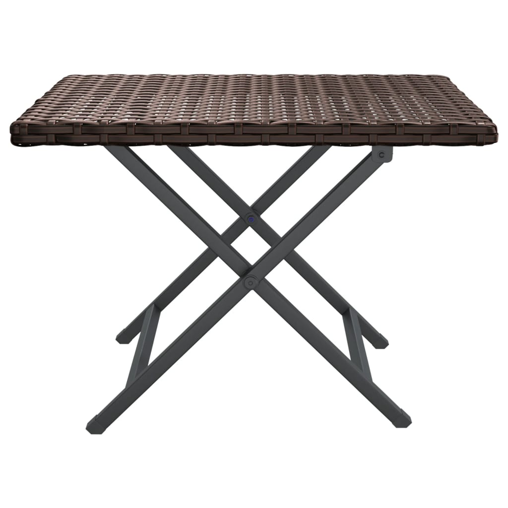 Klapptisch Braun 45x35x32 cm Poly Rattan - Pazzar.ch