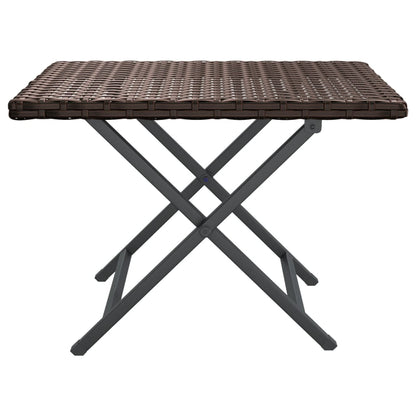 Klapptisch Braun 45x35x32 cm Poly Rattan - Pazzar.ch